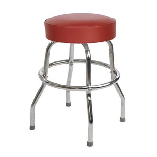Richardson Seating Corp Richardson Seating Corp 1950RED-24 1950- 24 in. Floridian Swivel Counter Stool; Red - Chrome 1950RED-24